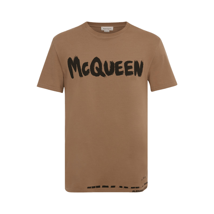 Alexander McQueen Graffiti Print T-Shirt "Beige/Mix"