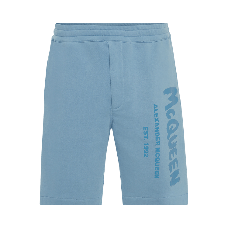 Alexander McQueen Graffiti Shorts "Sky Blue"