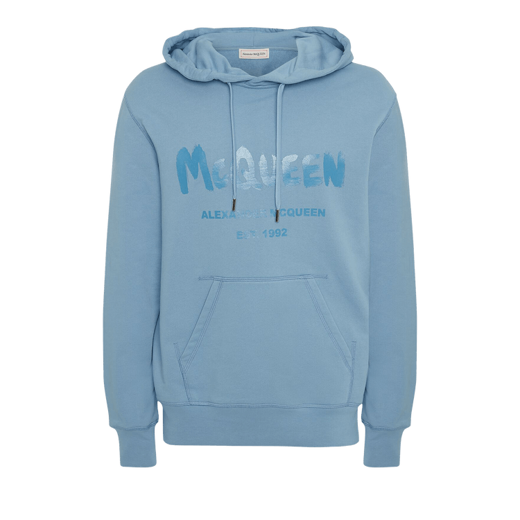 Alexander McQueen Graffiti Hoodie "Sky Blue"