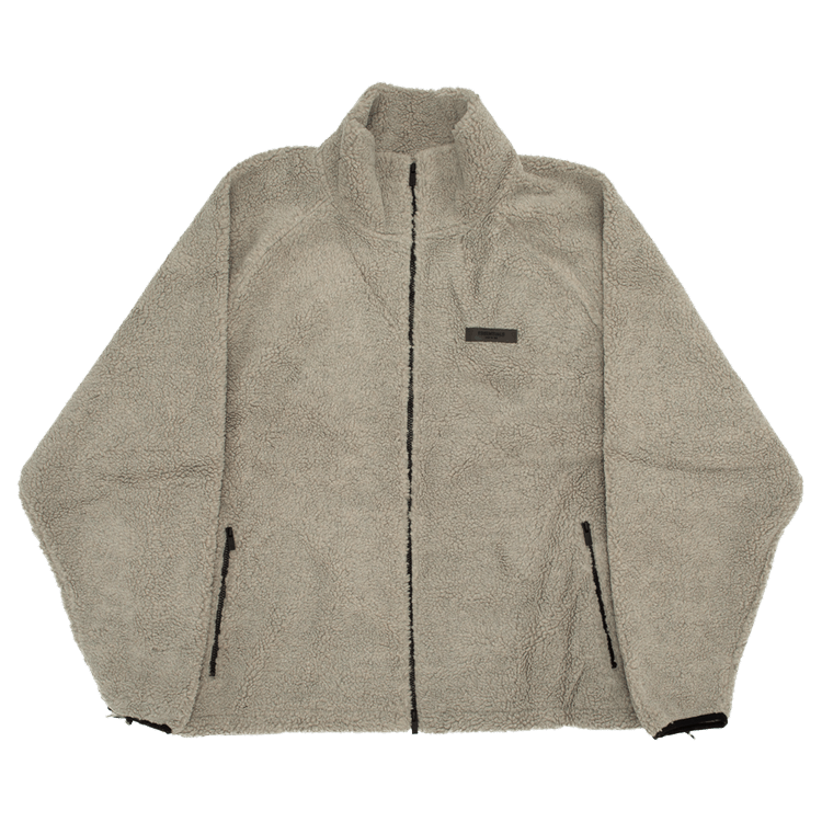 Fear of God Essentials Polar Fleece Full Zip Jacket "Dark Oatmeal"