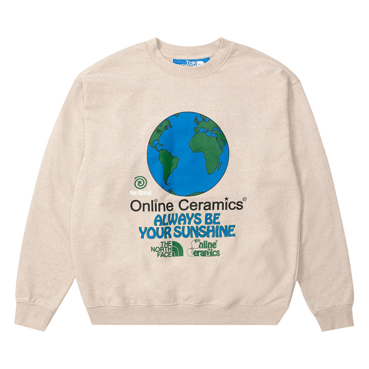 The North Face x Online Ceramics Graphic Crew Sweatshirt "White Regrind"