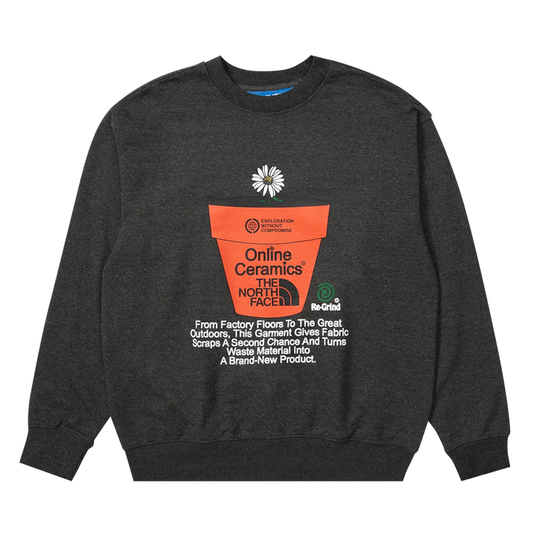 The North Face x Online Ceramics Graphic Crew Sweatshirt "Black Regrind"