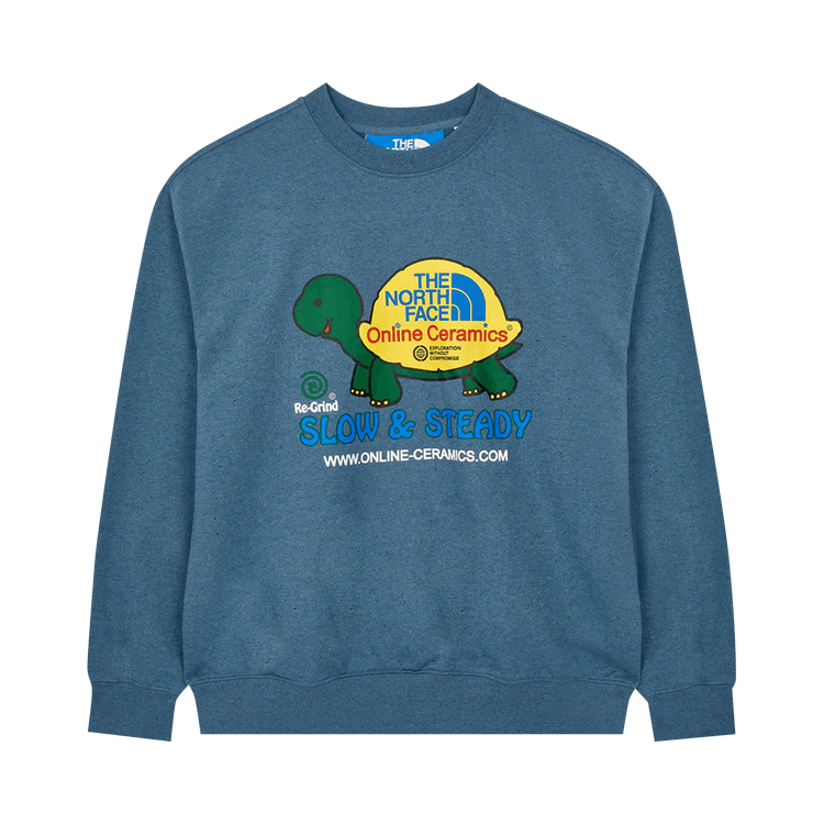 The North Face x Online Ceramics Graphic Crew Sweatshirt "Blue Regrind"