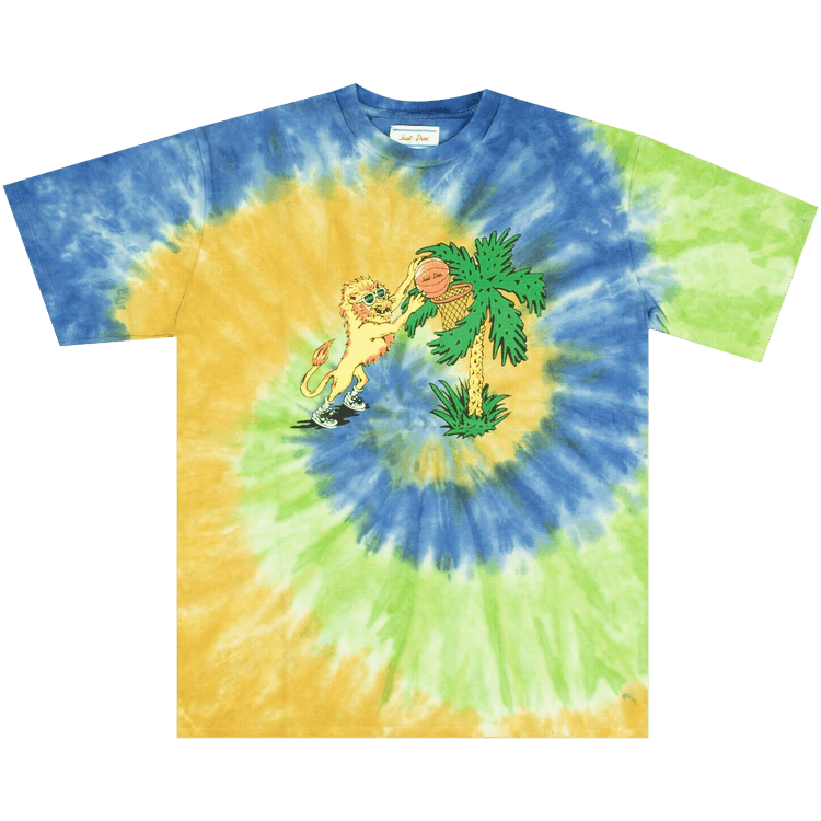 Just Don Tie Dye Lion Basketball Short-Sleeve T-Shirt "Multicolor"