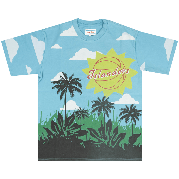 Just Don Island Scene Short-Sleeve T-Shirt "Blue"