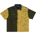Just Don Leopard Short-Sleeve Button Down Shirt "Multicolor"