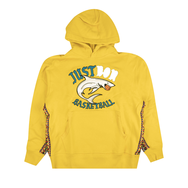 Just Don Embroidered Basketball Shark Hoodie "Yellow"