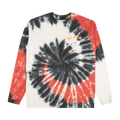 Just Don Spiral Dye Long-Sleeve T-Shirt "Black/Red"