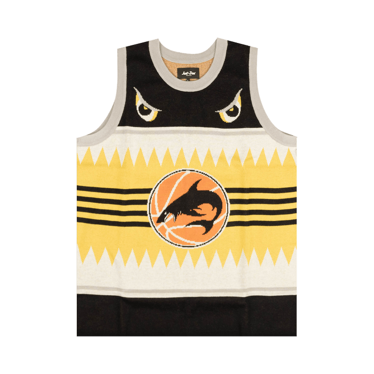 Just Don Shark Basketball Jersey Sweater "Black/Yellow"