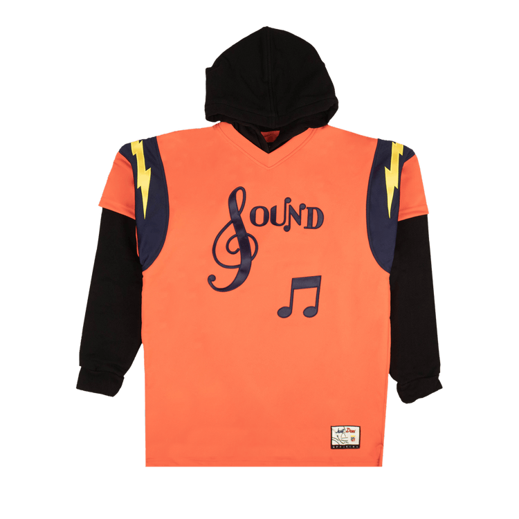 Just Don The Sound Football Jersey Hoodie Sweatshirt "Orange"