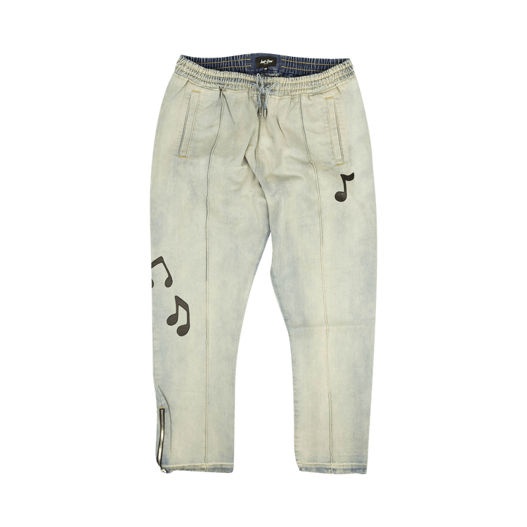 Just Don Notes Denim Trackpants "Indigo"