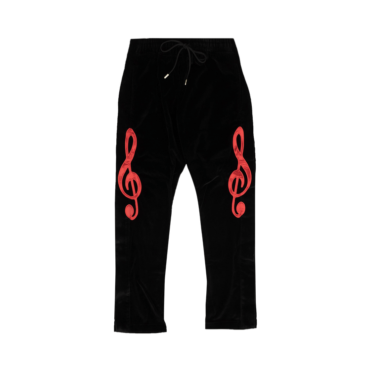 Just Don Treble Clef Tearaway Pants "Black Velvet"