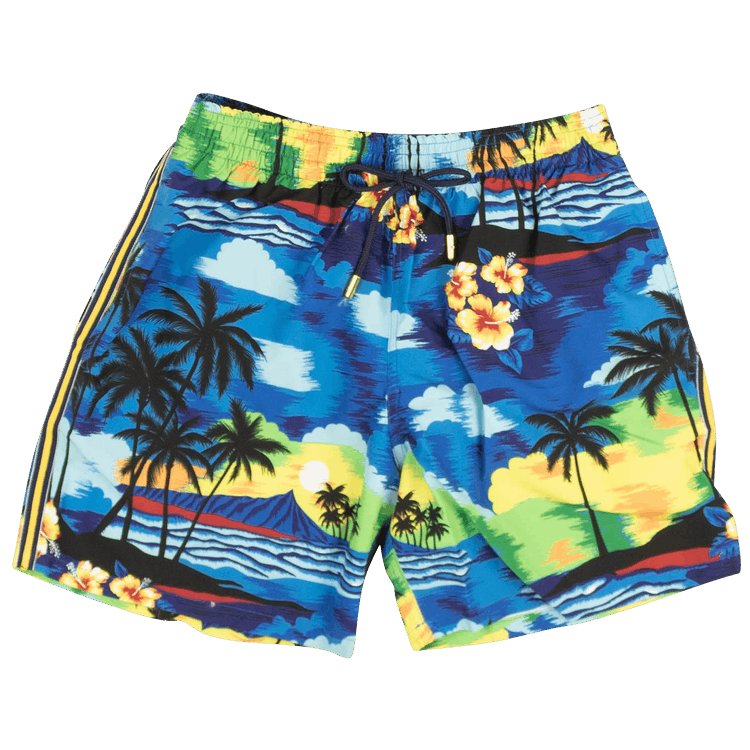 Just Don Islanders Drawstring Swim Trunks "Blue"