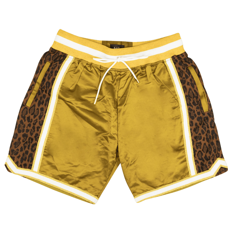 Just Don Leopard Silk Shorts "Brown"
