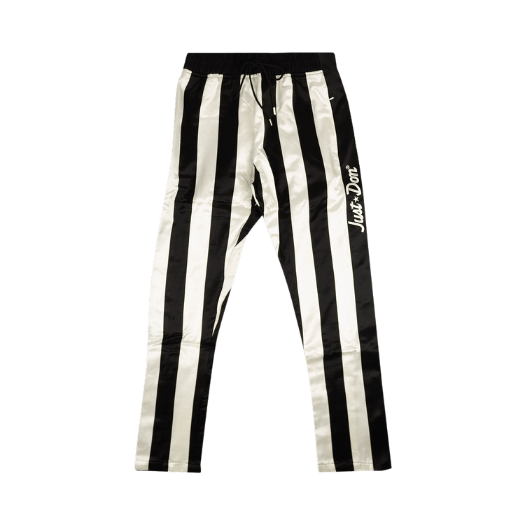Just Don Panelled Tearaway Pants "Black/White"