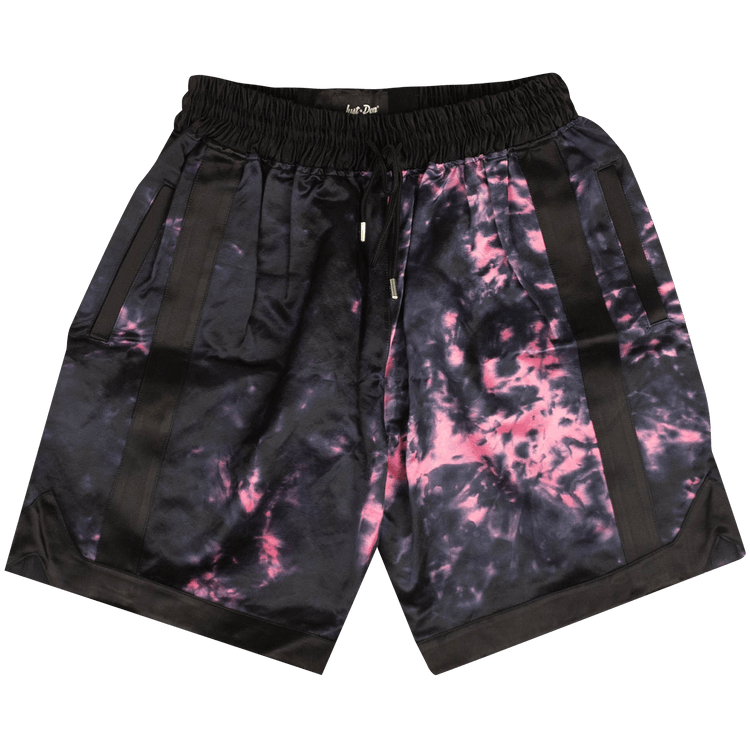 Just Don Basketball Shorts "Black/Fuschia Tie Dye"