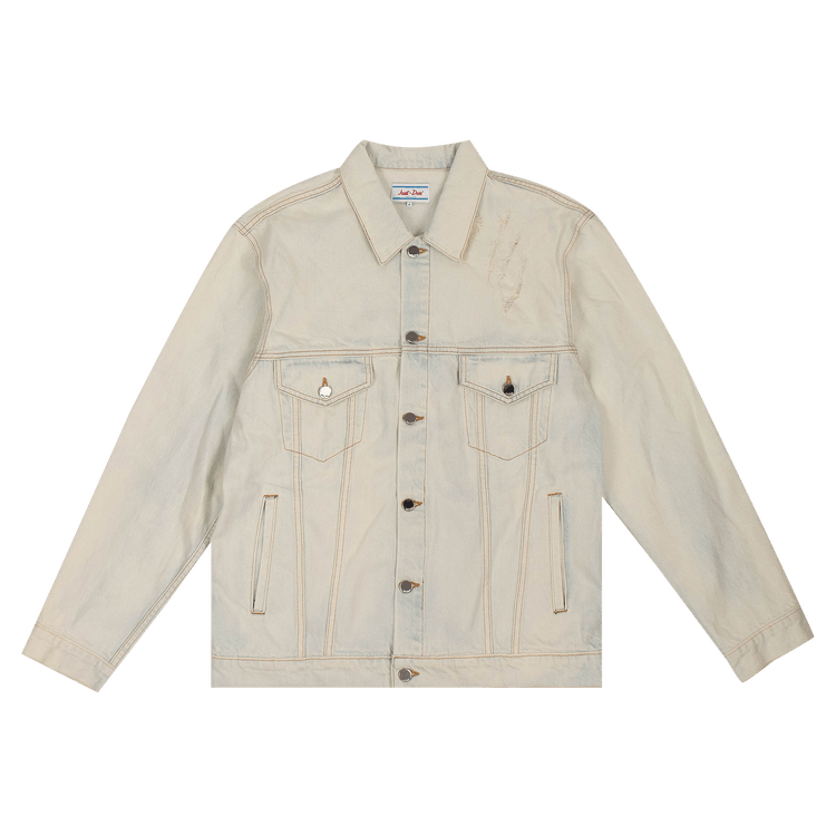 Just Don Light Denim Tiger Airbrush Trucker Jacket "Blue"