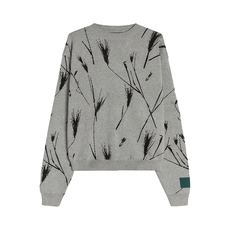 Reese Cooper Oat Grass Knit Sweater "Grey/Black"