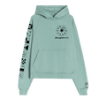 Reese Cooper Flags Hooded Sweatshirt "Green"