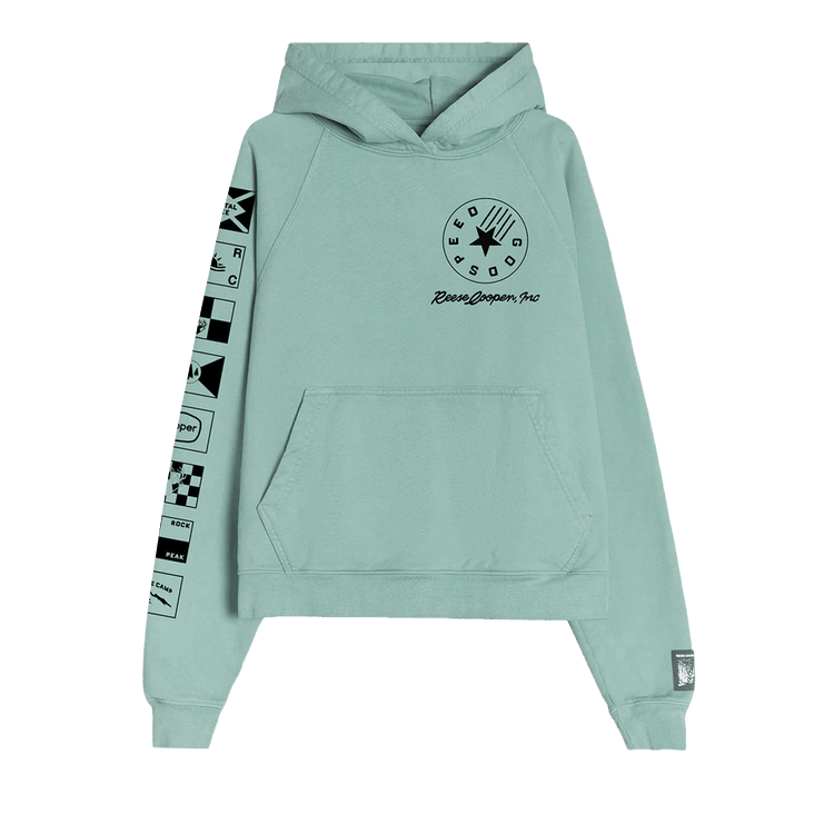 Reese Cooper Flags Hooded Sweatshirt "Green"