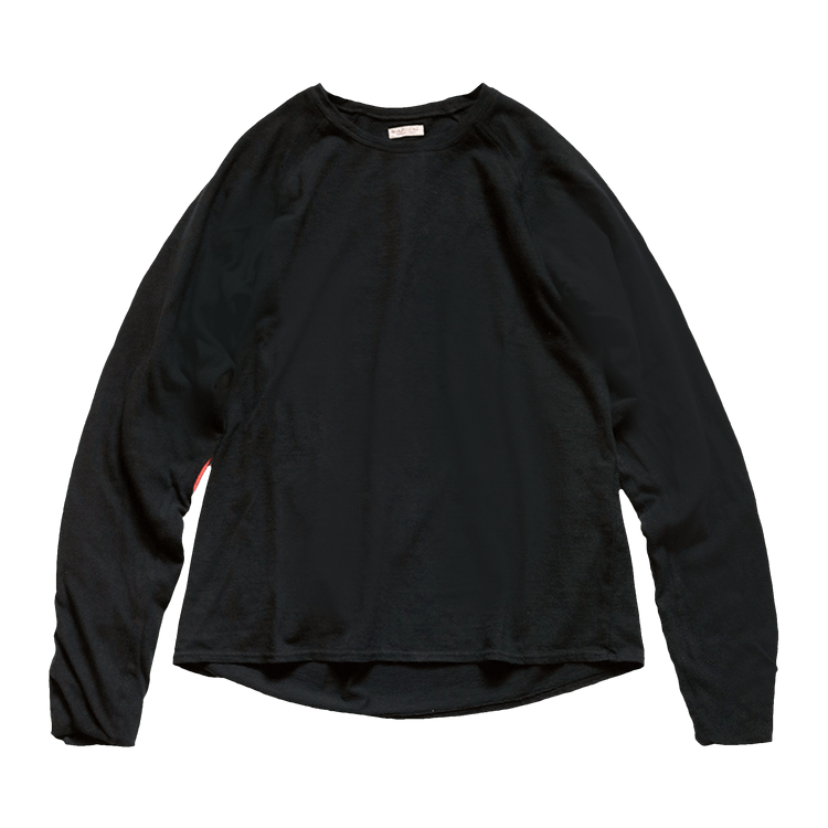 Kapital Smiley Patch Tenjiku x Gauze Tenjiku Chef Sleevelon Long-Sleeve Tee "Black/Orange"