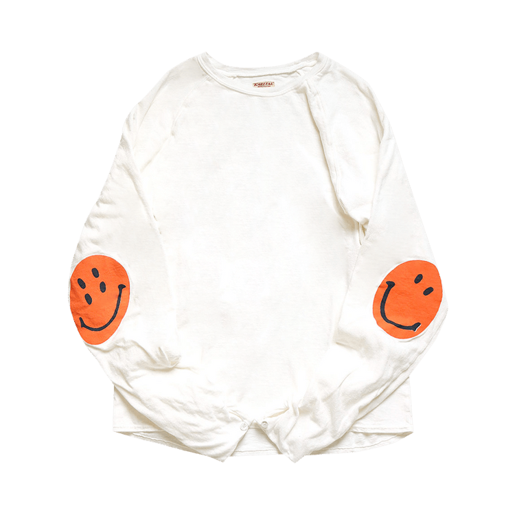 Kapital Tenjiku x Gauze Tenjiku Chef Sleevelon Long-Sleeve Tee "White/Orange"