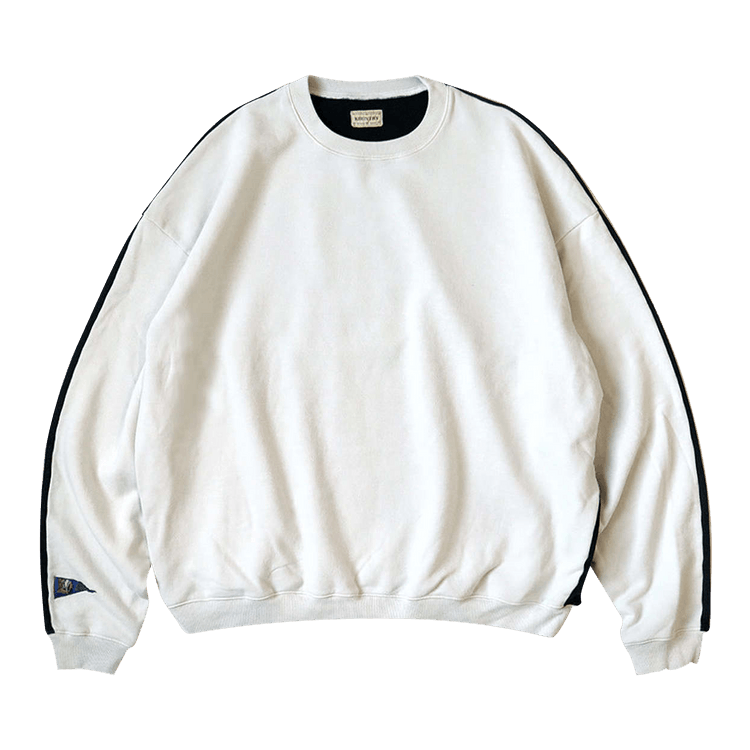 Kapital Fleece Knit 2Tones Remake Big Sweatshirt "Ecru/Black"