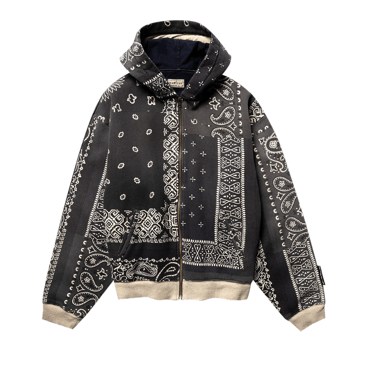 Kapital Fleece Knit Bandana Bivouac Hooded Blouson "Black"