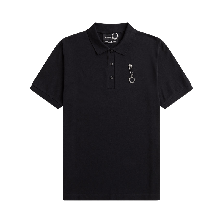 Fred Perry x Raf Simons Slim Fit Pin Detail Polo "Black"