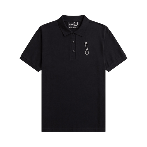 Fred Perry x Raf Simons Slim Fit Pin Detail Polo "Black"