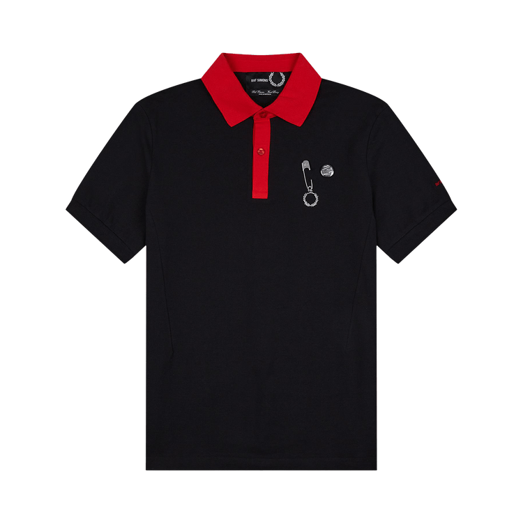 Fred Perry x Raf Simons Slim Fit Contrast Collar Polo "Black"