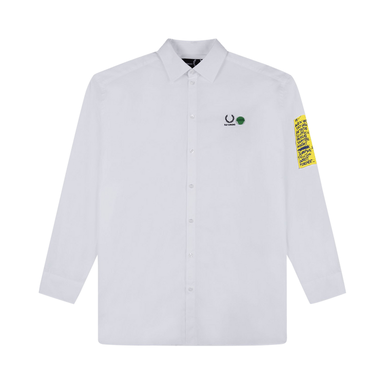 Fred Perry x Raf Simons Patched Oversized Shirt "White"