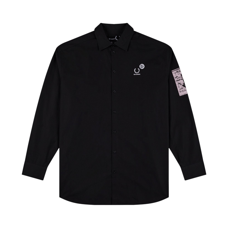 Fred Perry x Raf Simons Back Patch Oversized Shirt "Black"