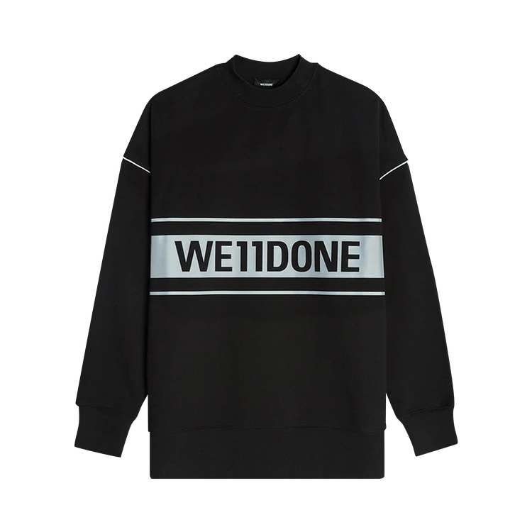 We11done Reflective Logo Pullover "Black"