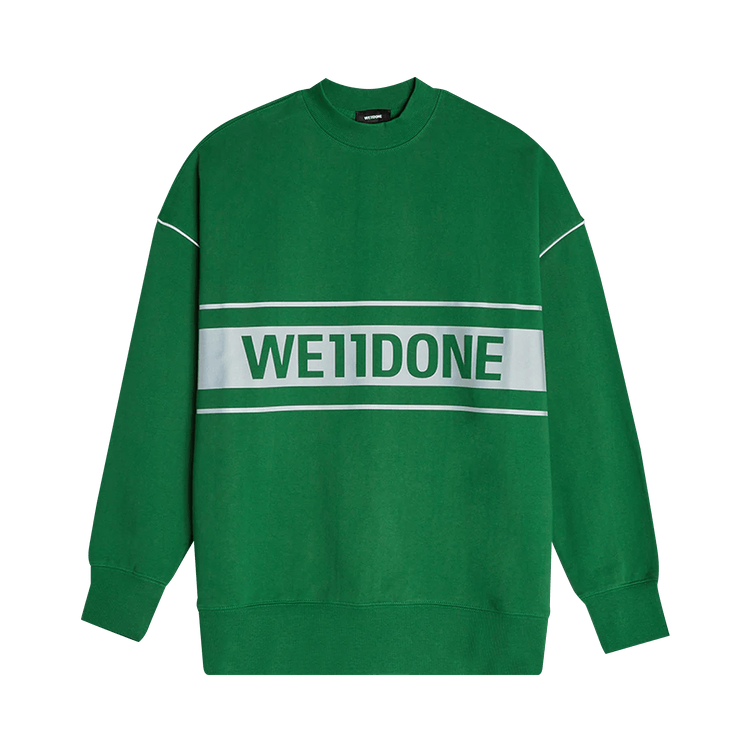 We11done Reflective Logo Pullover "Green"