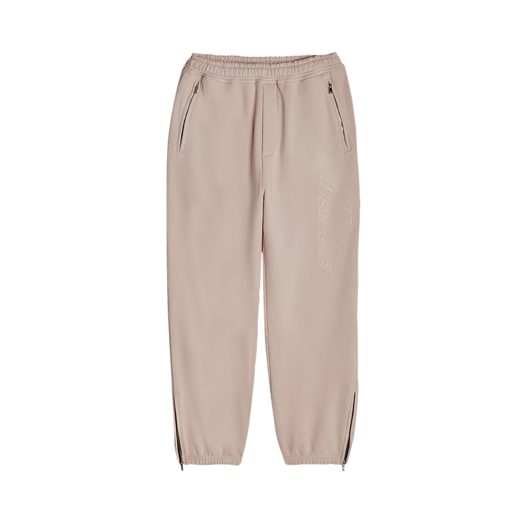 We11done Iridescent Logo Hand Bleached Zip Lounge Pants "Pink"