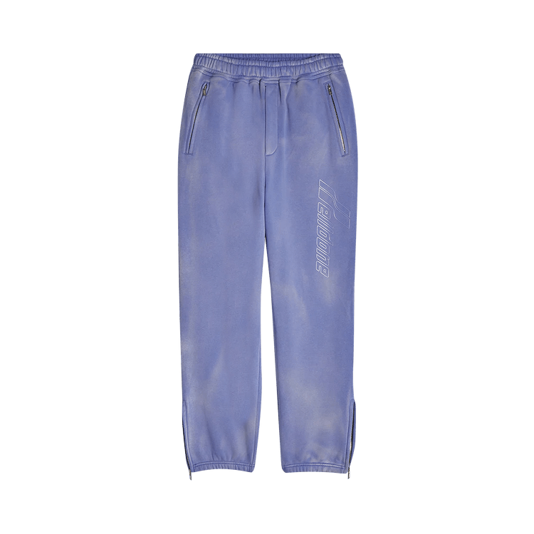 We11done Iridescent Logo Hand Bleached Zip Lounge Pants "Purple"