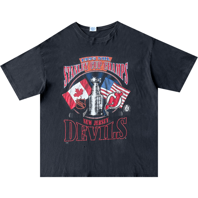 Pre-Owned Vintage 1995 New Jersey Devils Stanley Cup Tee "Black"