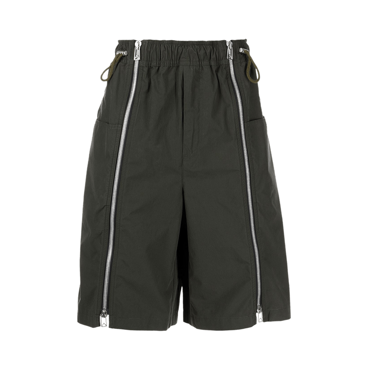 Bottega Veneta Organic Frosted Poplin Shorts "Camping"