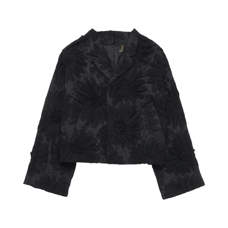 Comme des Garçons Homme Plus Sunflower Applique Boxy Jacket "Black"