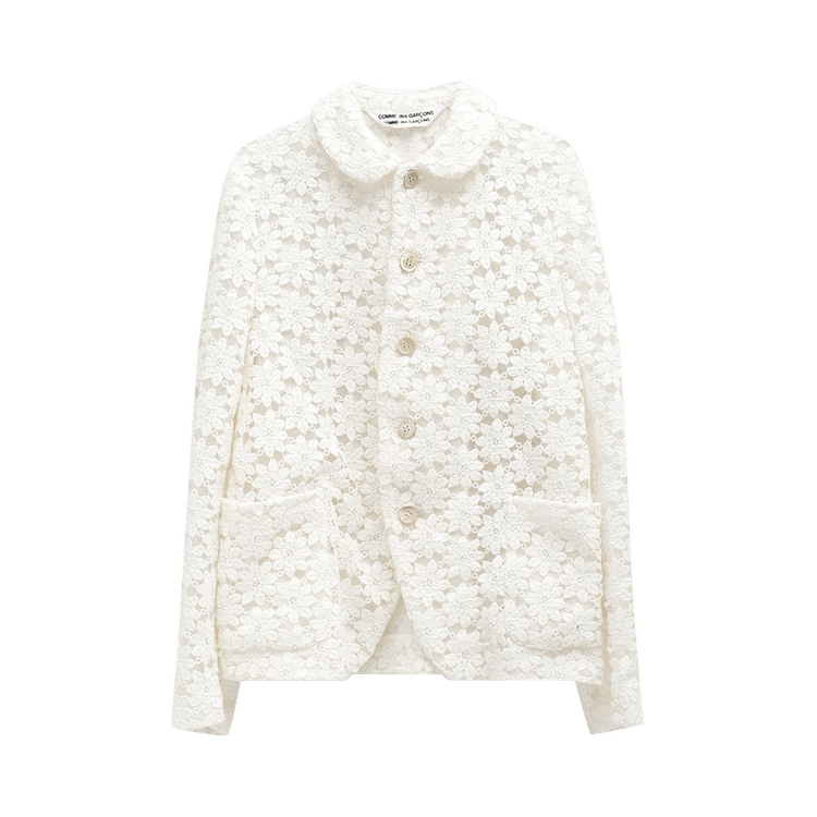 Comme des Garçons Floral Lace Jacket "White"