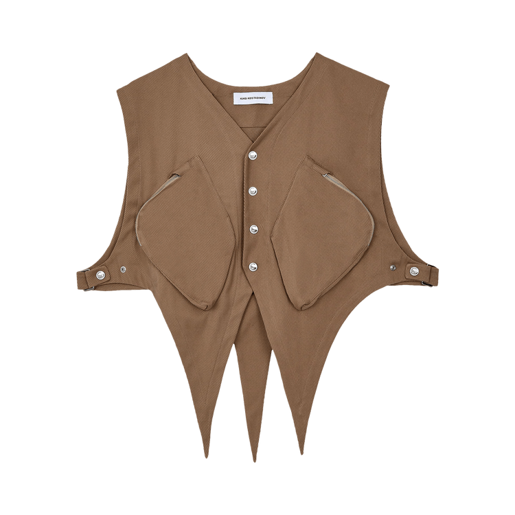 Kiko Kostadinov Torino Pocket Vest "Lion Brown"