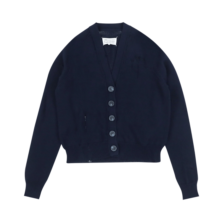 Maison Margiela Ripped Cardigan "Navy"