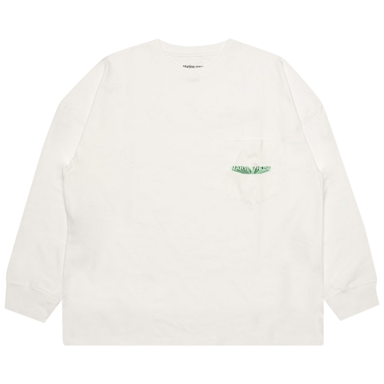 Martine Rose Logo Oversized Long-Sleeve T-Shirt "White"
