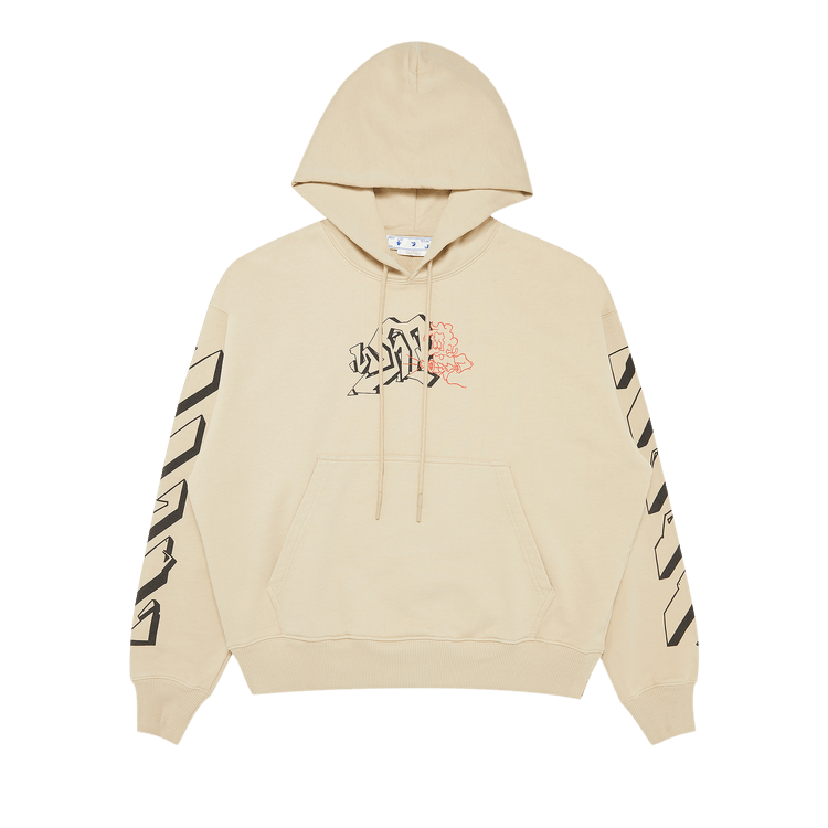 Off-White Graffiti Outline Skate Hoodie "Dark Sand"