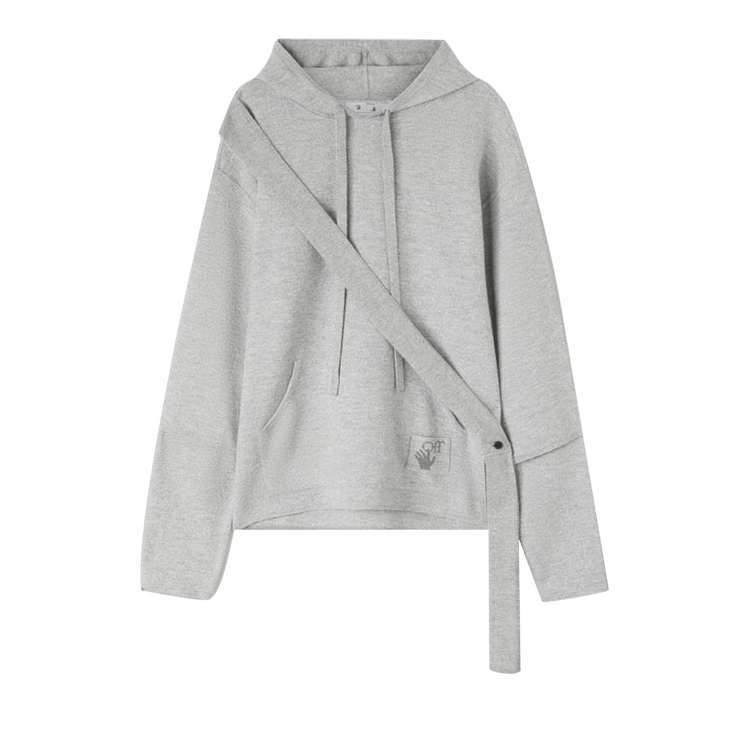 Off-White Easybreezy Band Knit Hoodie "Medium Grey"