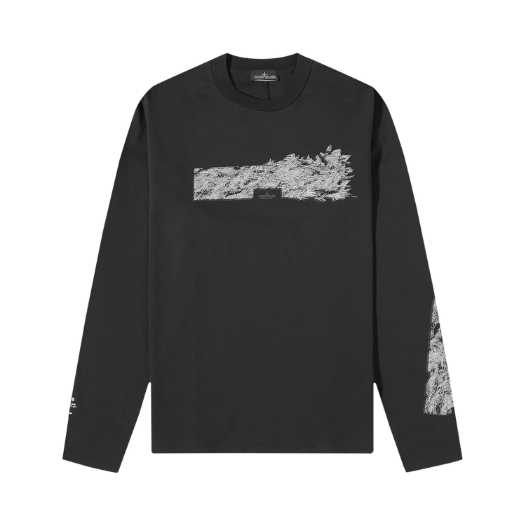 Stone Island Shadow Project Jersey Neo Flora Long-Sleeve Printed T-Shirt "Black"