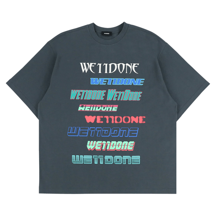 We11done Multi Logo T-Shirt "Charcoal"