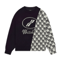 We11done WD1 Graphic Mix Logo Sweater "Black"