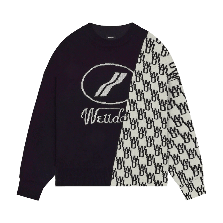 We11done WD1 Graphic Mix Logo Sweater "Black"